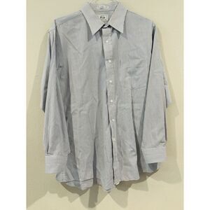 Men's Arrow Carriage Trade Button Up Dress Shirt -‎ Size: 17 - 33